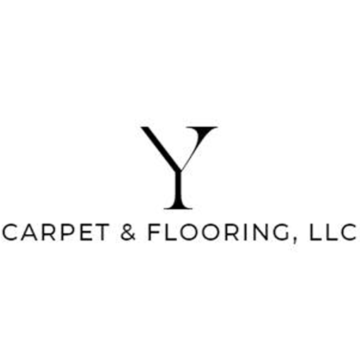 Black capital letter "Y" above the text "CARPET & FLOORING, LLC" in a simple, modern font on a white background.
